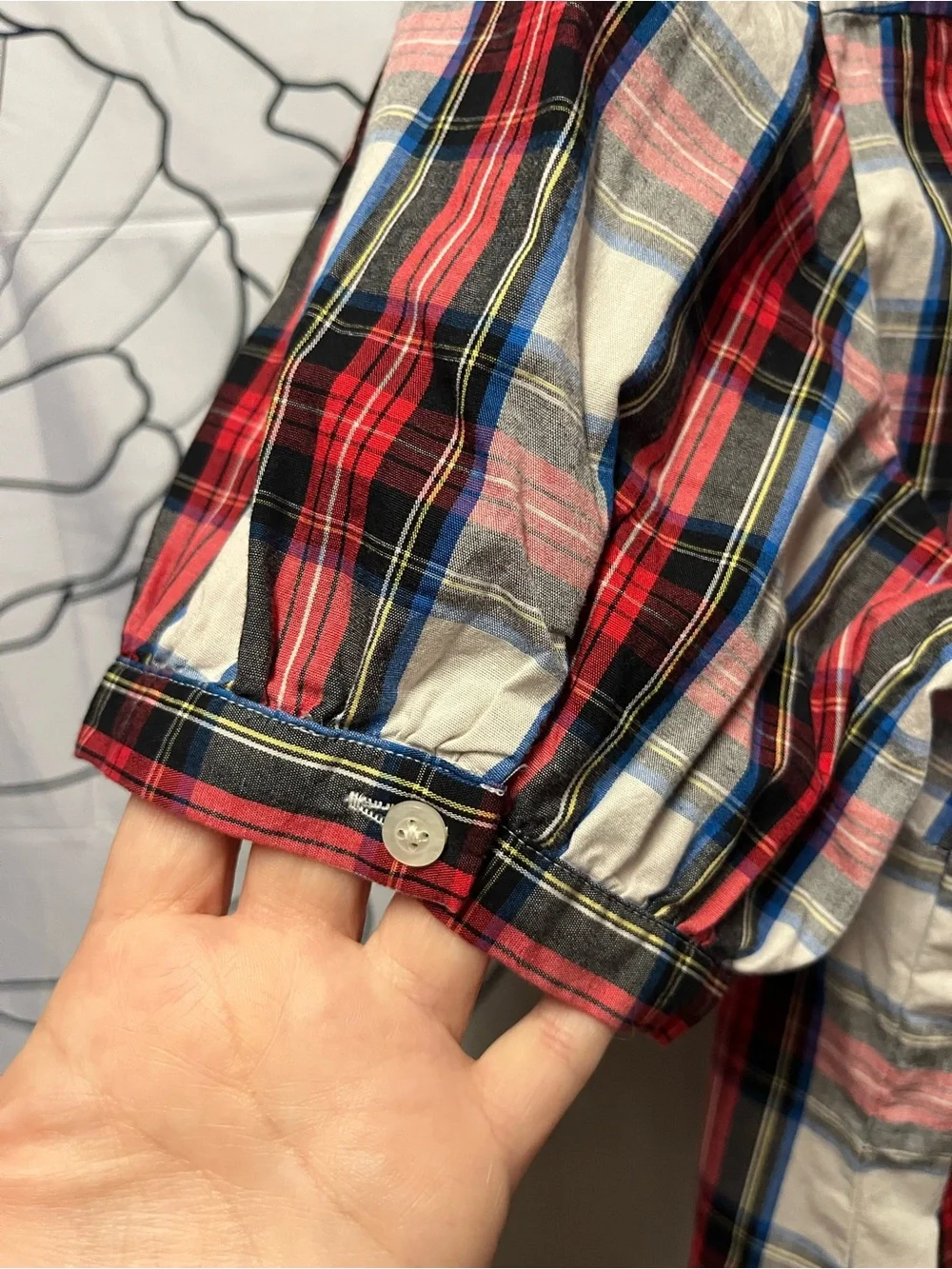 J. Crew Plaid Puff-Sleeve Button-Down Shirt (rack)